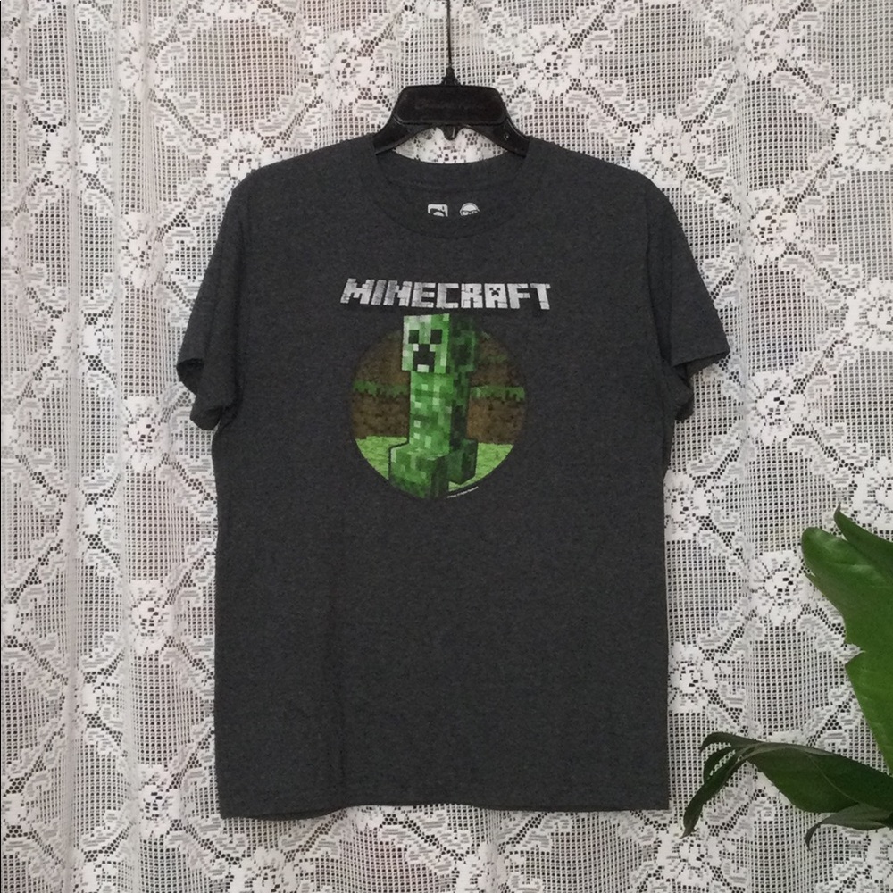 Mojang Boy's Minecraft Short Sleeve Shirt Size XL